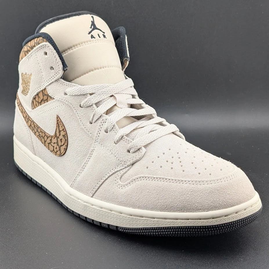 Nike Air Jordan 1 Mid, SE Brown Elephant, Size 12, New in Box SoleComfort.shoes