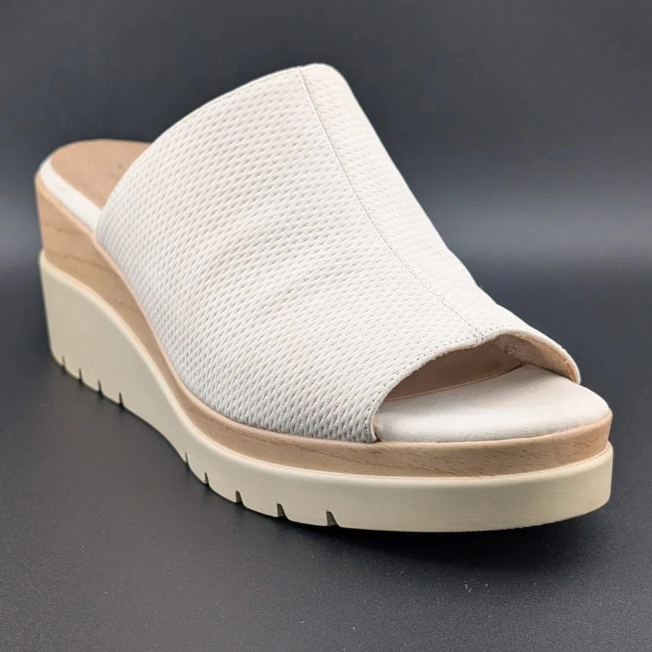 Naturalizer Size 9M Women's SOUL Goodtimes Wedge Slide Color: Porcelain SoleComfort.shoes