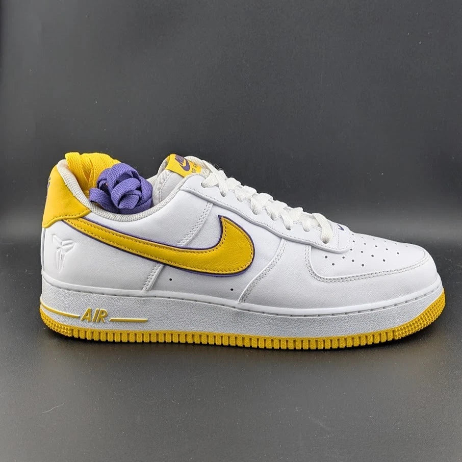LOOK ==> Nike Men's Size 11.5 Air Force 1 Low Kobe Bryant Lakers FZ1151-100 AF1 SoleComfort.shoes