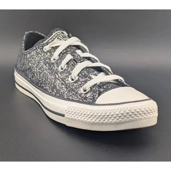 Converse CTAS OX Black Egret Glitter Sneakers Womens Size 6 Shoes A11138C - SoleComfort.shoes