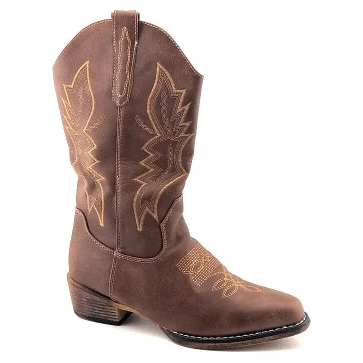 Brand New Women's 6.5 Western Cowgirl Boots Wide Calf Embroidered Country Boot IUV