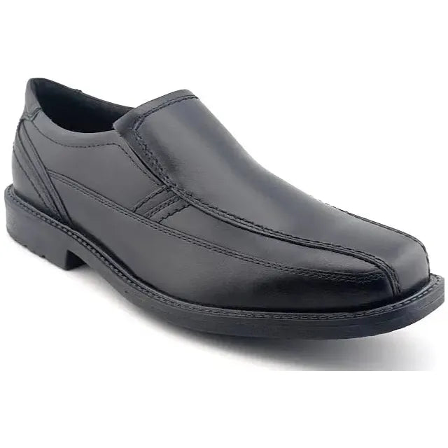 Rockport Men's Leader 2 Bike Slip-on Men's Size 10W Black Leather Dress Shoe - SoleComfort.shoes
