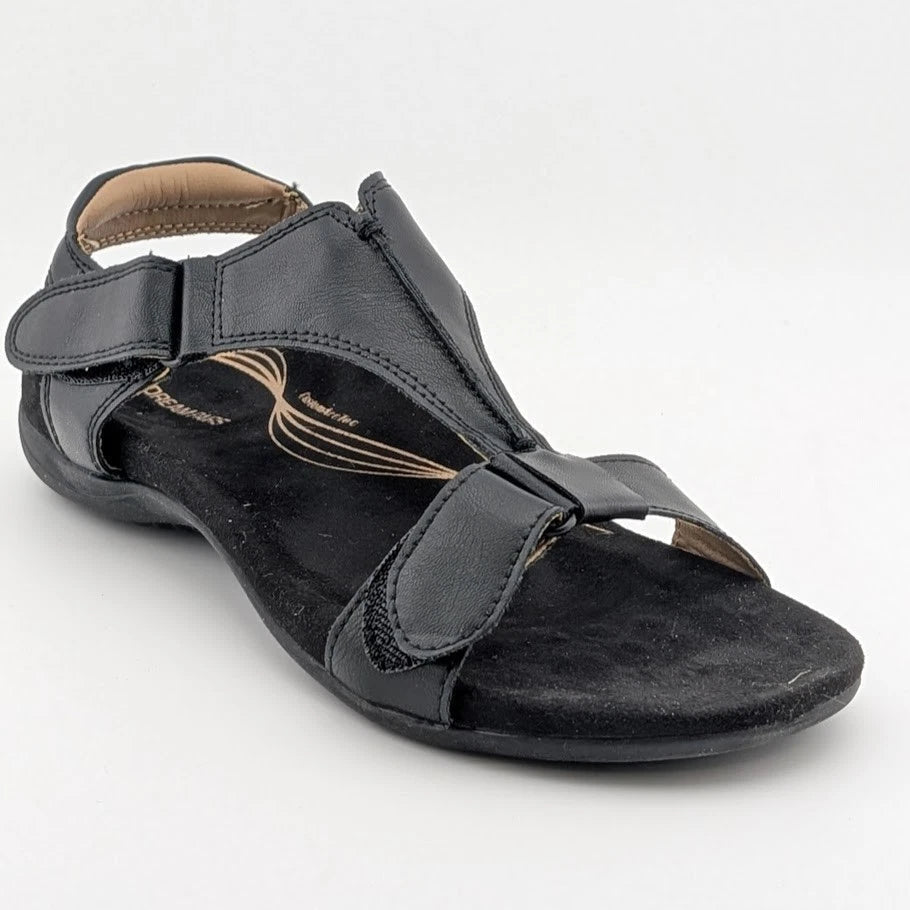 Women Size 7 Sandals Arch Support T-Strap Orthopedic Flat Comfortable Shoes Dream Pairs