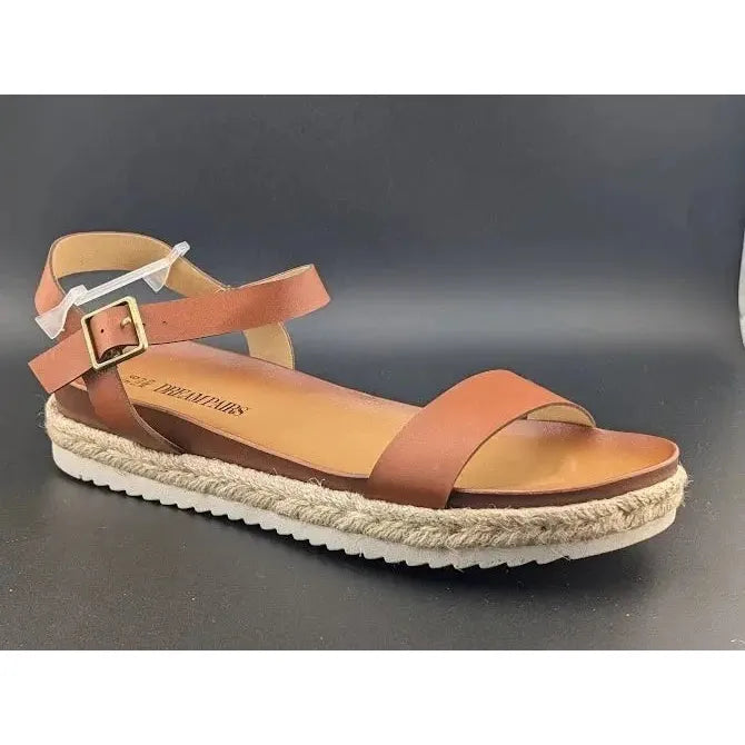 DREAM PAIRS 9.5 Women's Platform Espadrille Wedge Sandals Round Toe Causal Shoes - SoleComfort.shoes