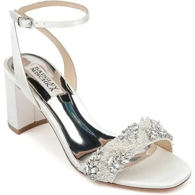 Badgley Mischka Clara Women's Embellished Strap Evening Shoe Size US 11 EU 42 Badgley Mischka