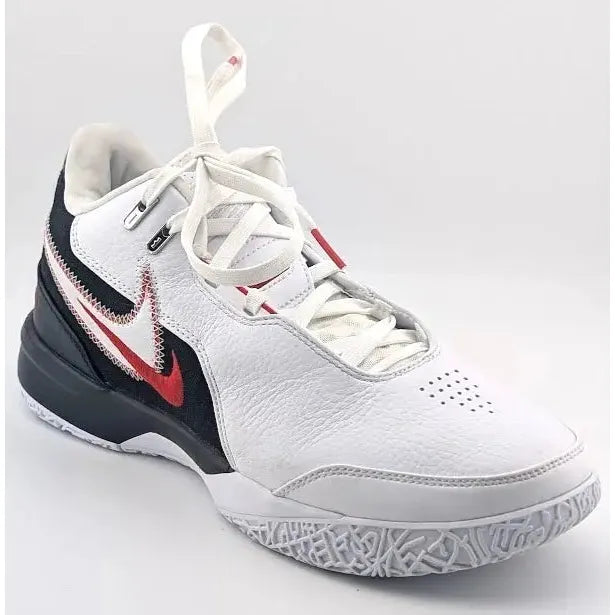 Imperfect: Nike LeBron NXXT Gen AMPD First Game Mens Size 8 White Black Red FJ1566 100 - SoleComfort.shoes
