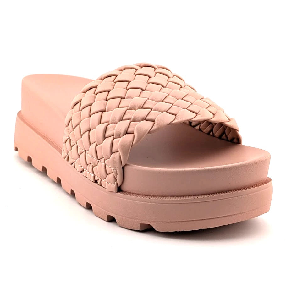 Women's Lucky Step Size 9 Open Toe Braided Slide Wedge Platform Sandals Slipper SoleComfort.shoes