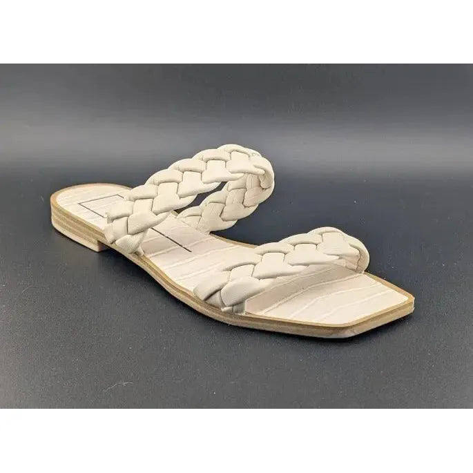 Dolce Vita Womens Size 8 Indy Champagne Nude Leather Braided Straps Flat Sandals Dolce Vita