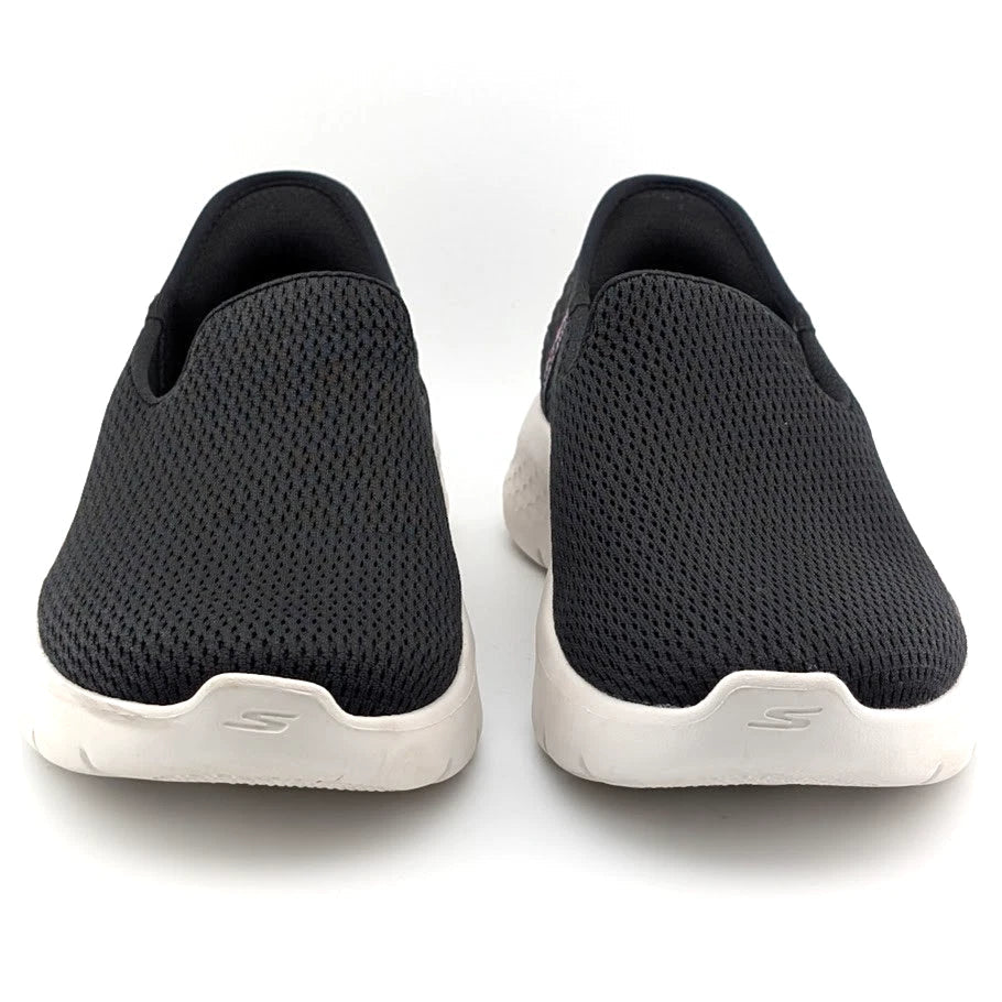 Skechers Women Size 6.5W Go Walk Flex Slip In Black Comfort Shoes 124963W SoleComfort.shoes