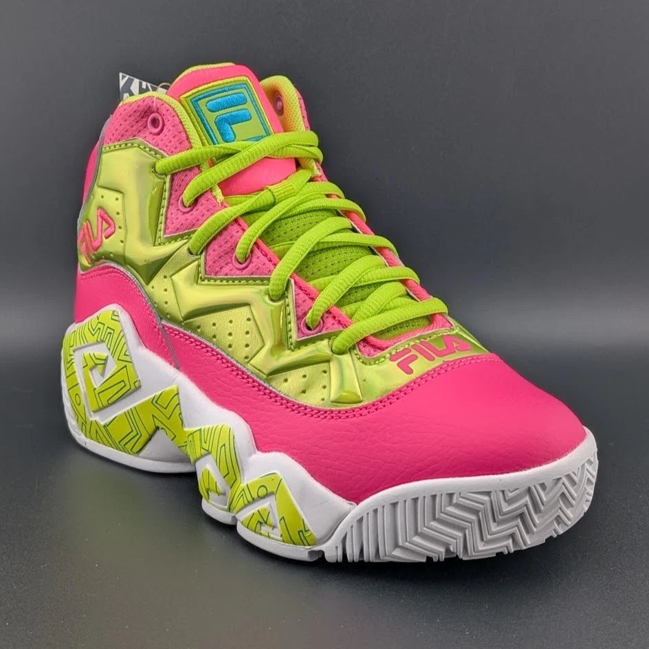 Fila MB Night Walk Girls Shoes Size 5.5 Youth, Color: Pink/Yellow SoleComfort.shoes