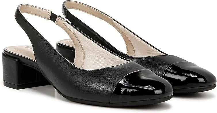 LifeStride Womens Becoming Toe Cap Slingback Heels Shoes Sizes 7, 8, 8.5