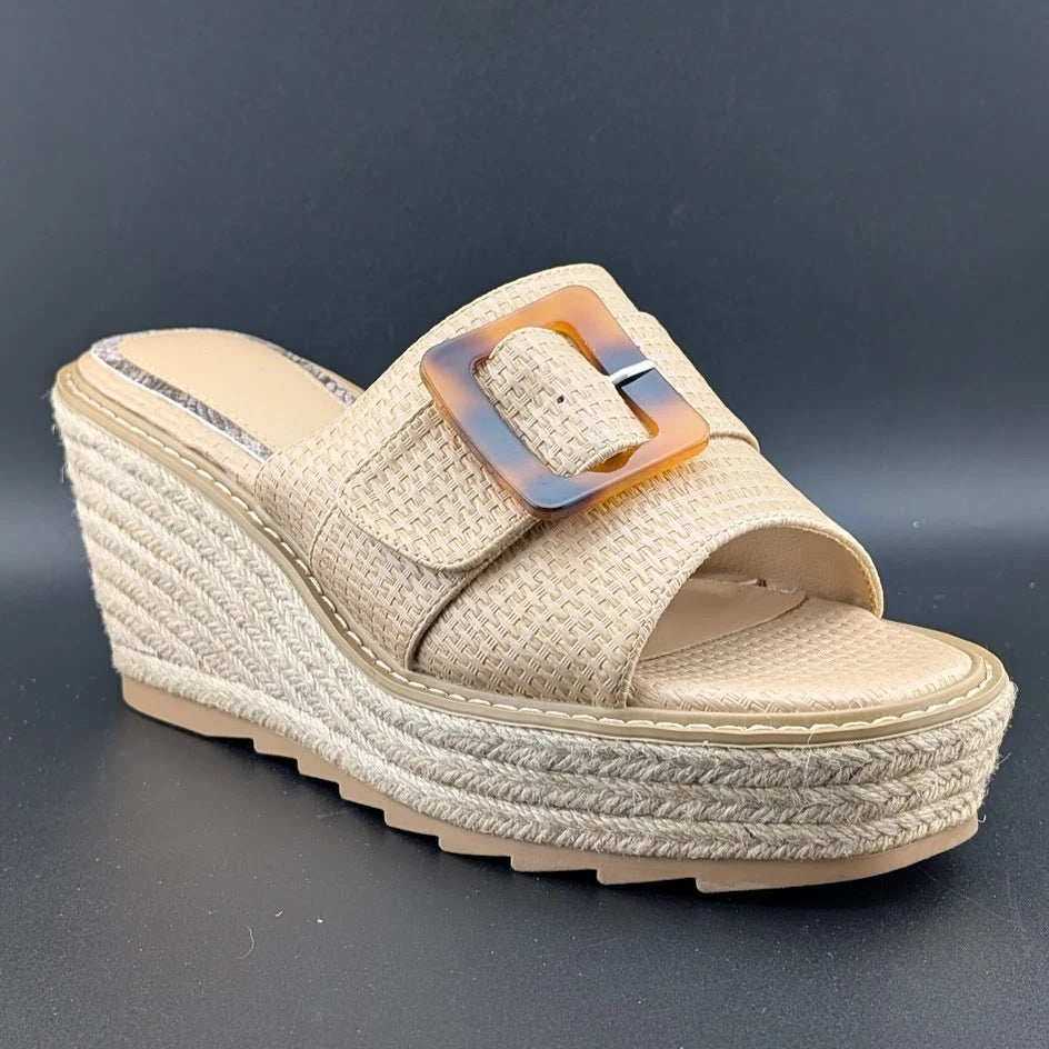 Coutgo Women Size 9 Wedge Platform Espadrille Sandal Casual Padded Footbed Shoe SoleComfort.shoes