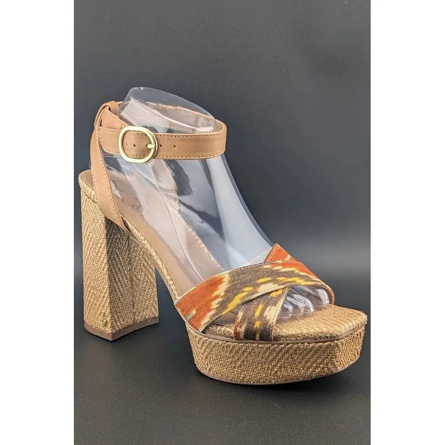 New in Box Women's 8.5 Sam Edelman Nolita Platform Aztec Sandals SoleComfort.shoes