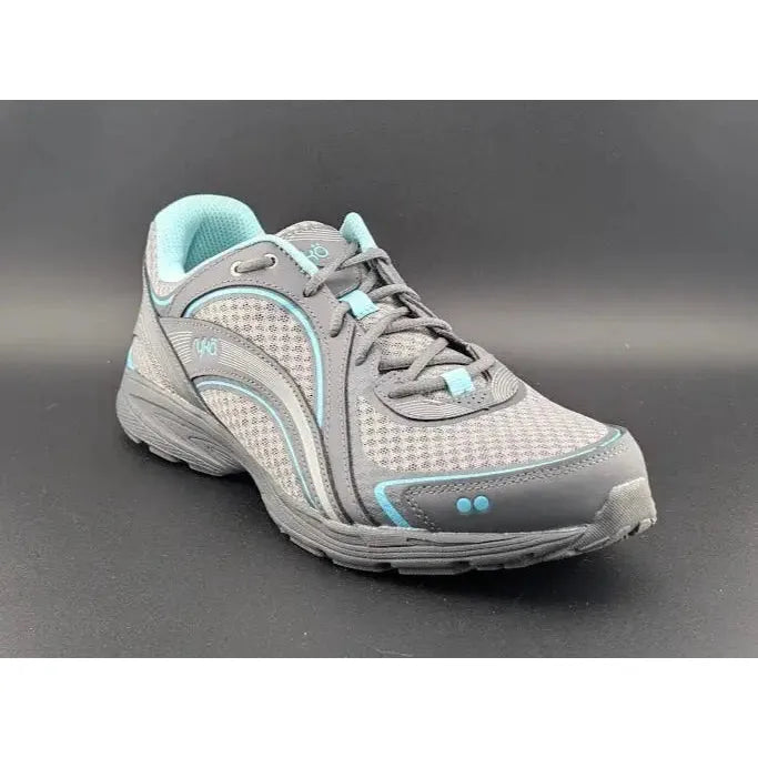 Women's Ryka Size 9W Womens Sky Walk Sneaker Shoe Grey/Aqua I46466M1020 - SoleComfort.shoes