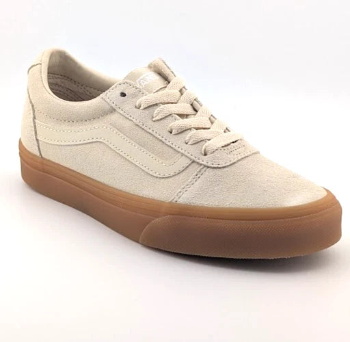 VANS Ward Old Skool Translucent Gum Crème Bru Womens Cream Suede Sneaker