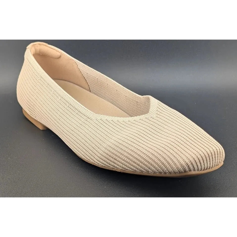 NEW Arromic Women's Size 12 Square Toe Ballet Flats Nude SoleComfort.shoes