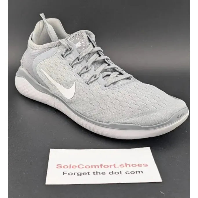 Womens Nike Size 7.5 Free Run RN 2018 Wolf Grey Black White 942837-003 Running - SoleComfort.shoes
