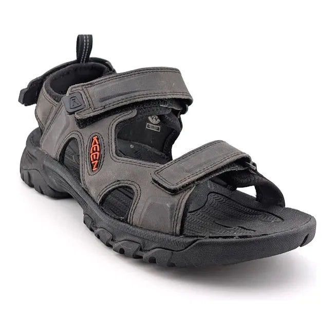 KEEN Men's Size 13 Targhee III Open Toe Sandal in Grey / Black (New w/ Defect) Keen