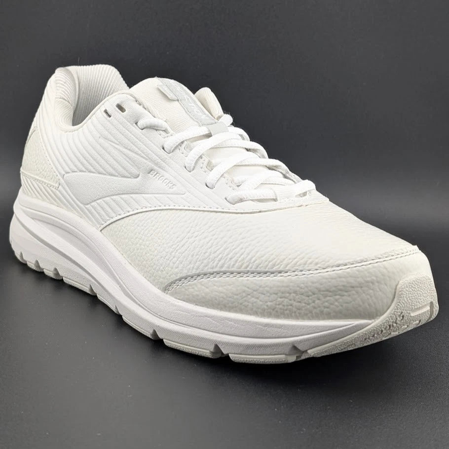Brooks Womens Size 11B White Leather Addiction Walker 2 Sneakers 120307 1B 142 SoleComfort.shoes
