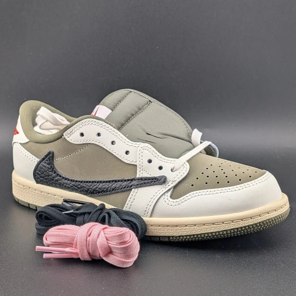 🔥Nike Air Jordan 1 Low OG SP Travis Scott Med Olive PS Size 2.5Y DO5442-200🔥 SoleComfort.shoes