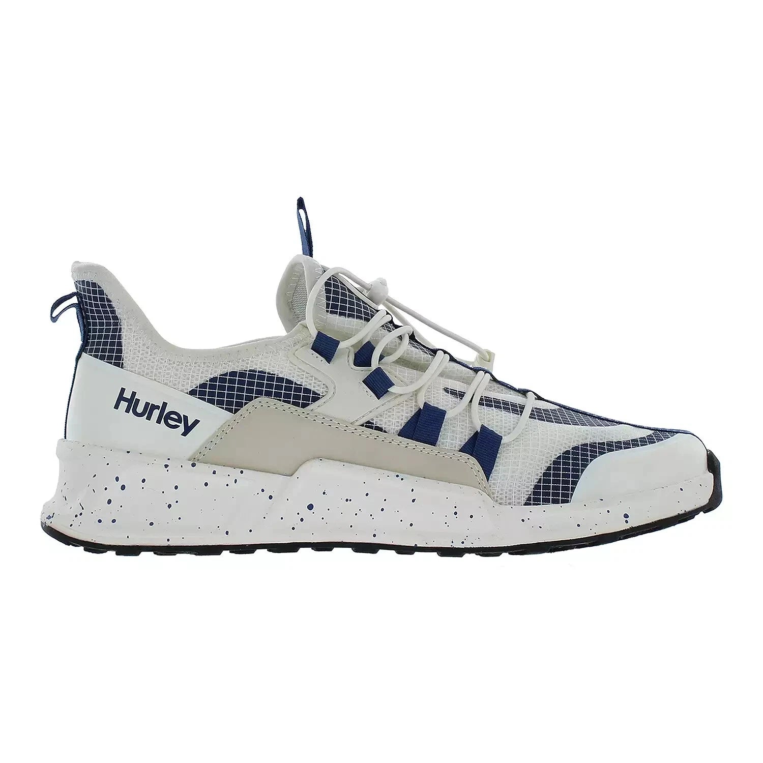 Men's Size 10 Hurley Pasadena Off White Bungee Athletic Shoe Slip-on Ox Leisure