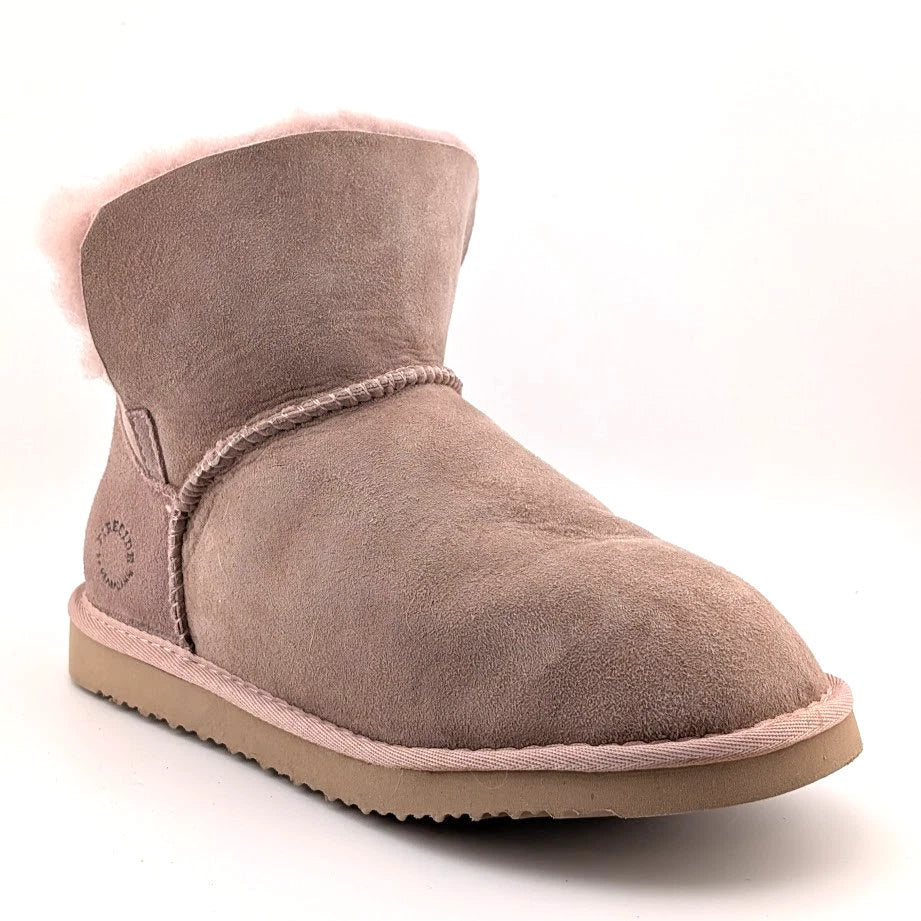 Fireside by Dearfoams Dusty Pink Size 10 Women’s Low Foldover Bootie WaterResist SoleComfort.shoes