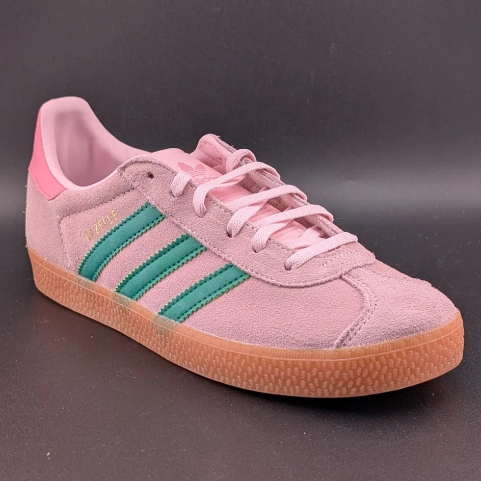 NEW Adidas Gazelle J Youth Size 5/Women's Size 6.5 Clear Pink Court Green JP7128 SoleComfort.shoes