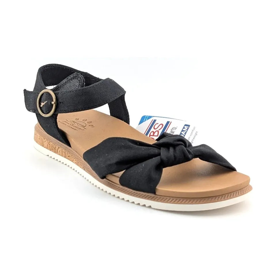 BOBS from Skechers Sandals Women's Size 7.5 Desert Kiss Low-Peak Sun 114706/BLK SoleComfort.shoes
