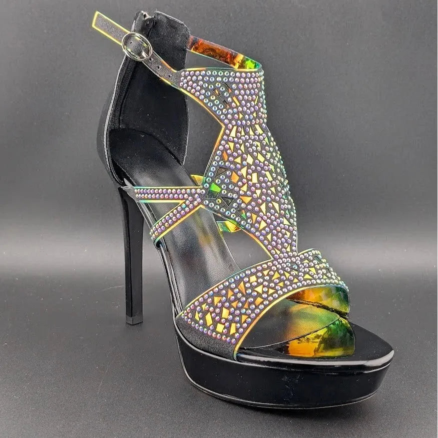 New Women's Pumps Platform High Heels Sexy Open Toe Latin Party Dress Shoes SoleComfort.shoes
