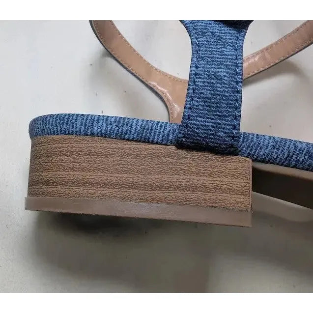 LC Lauren Conrad Obsidian Denim Blue Women's Slide Sandals - Size 8.5 NWB LC Lauren Conrad