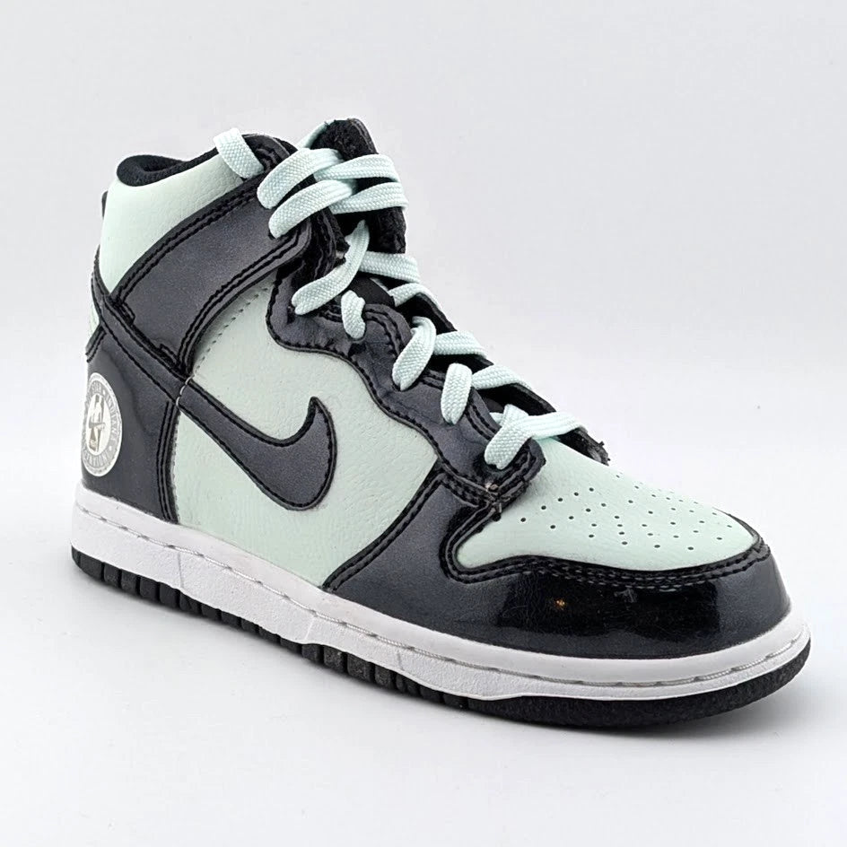 New Childs Nike Dunk High SE (PS) NBA All Star Barely Green / Black Patent Size 12C Nike