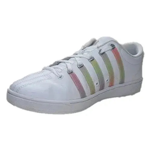 Pre-Owned K-Swiss Women's Court Pro II CMF White Rainbow Athletic Sneakers Womens Size 9.5 K-Swiss