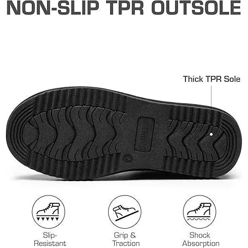 Women Genuine Grey Suede Booties w/ Faux Fur Lining Memory Foam Slip-on Boots Dream Pairs