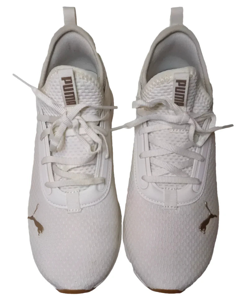 Puma Women's Sz 8 Softride Ruby Luxe Running Shoes Warm White (Ivory) Matte Gold