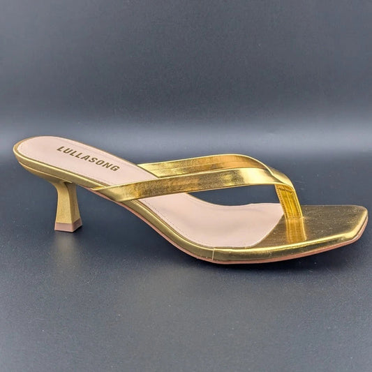 Women Flip Flop Low Kitten Heel Sandals Square Open Toe Thong Sandals Generic