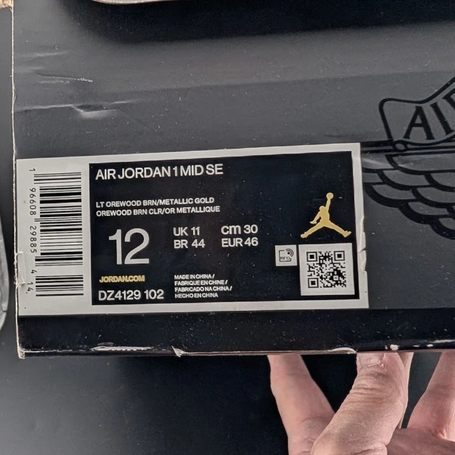 Nike Air Jordan 1 Mid, SE Brown Elephant, Size 12, New in Box SoleComfort.shoes