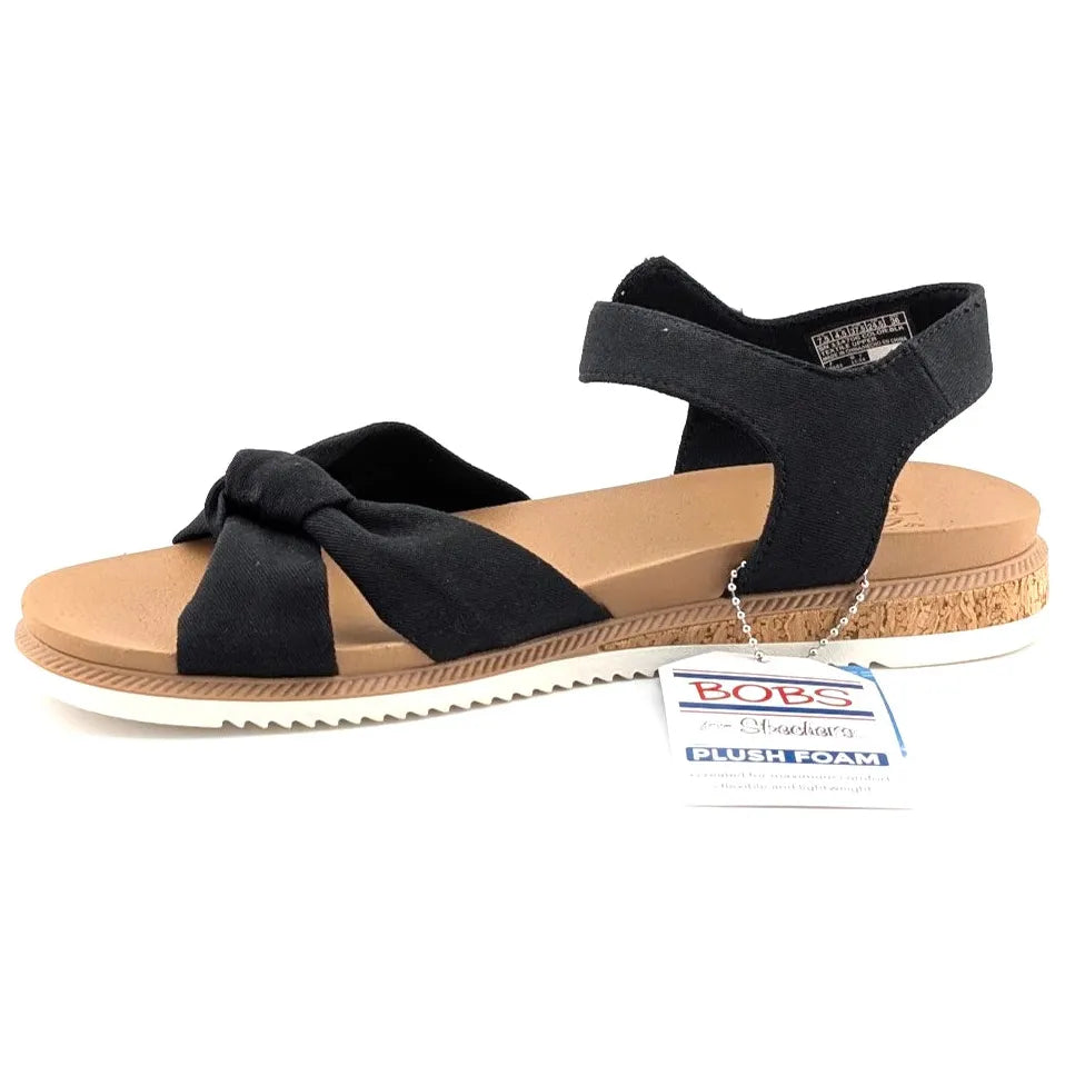 BOBS from Skechers Sandals Women's Size 7.5 Desert Kiss Low-Peak Sun 114706/BLK SoleComfort.shoes