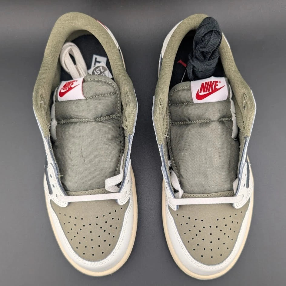 🔥Nike Air Jordan 1 Low OG SP Travis Scott Med Olive PS Size 2.5Y DO5442-200🔥 SoleComfort.shoes