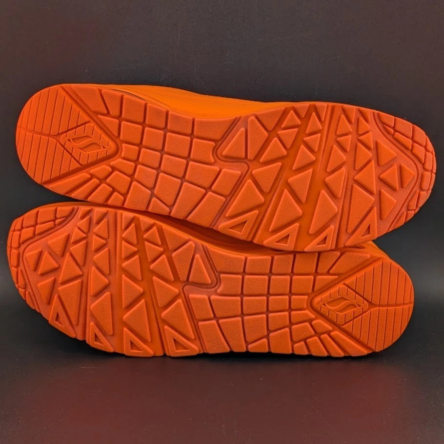 Skechers Womens Size 11 Uno-Night Shades Sneaker Shoes Neon Orange *FOOTBALL FAN Skechers