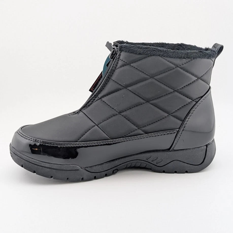 Totes Superior Womens Winter Boots Black or Taupe Waterproof Faux Fur Lined Snow SoleComfort.shoes