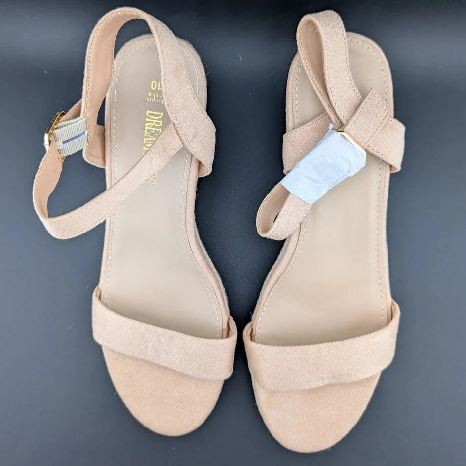 Dream Pairs Size 11 Women Espadrille Wedge Sandals Ankle Strap w/ Bkl Closed Toe SoleComfort.shoes
