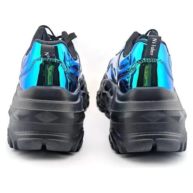 Womens Chunky Platform Fashion Sneakers Lace-Up Lightweight Athletic Shoes PROM! Unbranded