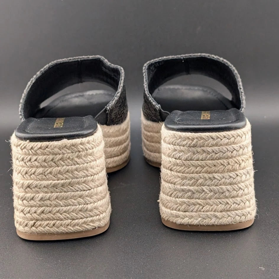 Platform Slip on Espadrille Sandals for Women Sz 6.5 Slides Bohemia Sandals Heel SoleComfort.shoes