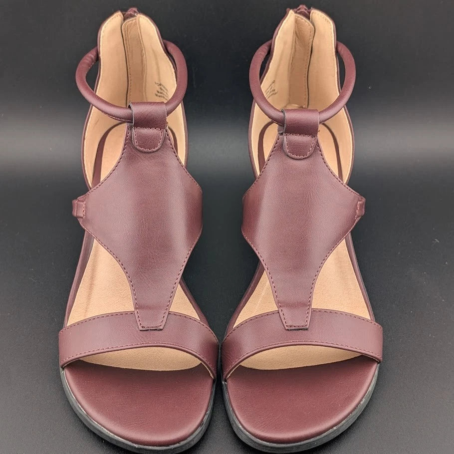 JOURNEE COLLECTION Size 6.5 TRAYLE Women's Wedge Heeled Sandals Ankle Strap SoleComfort.shoes