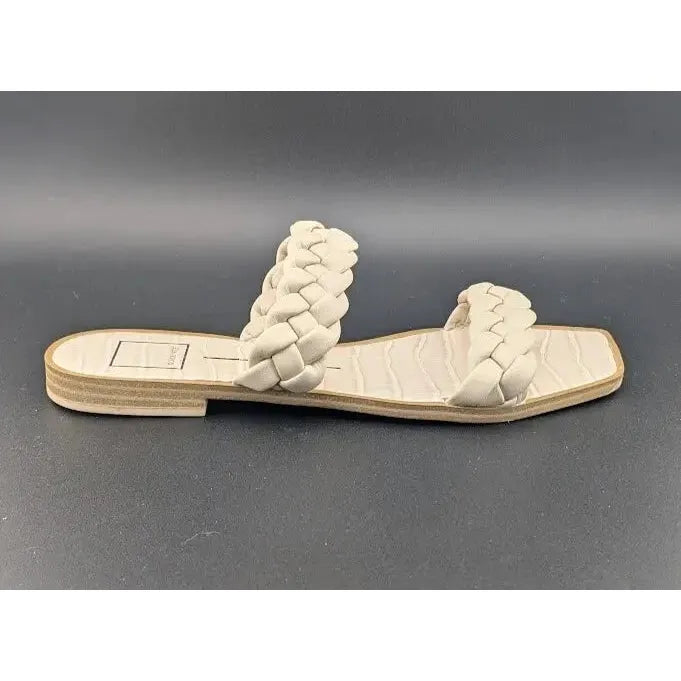 Dolce Vita Womens Size 8 Indy Champagne Nude Leather Braided Straps Flat Sandals Dolce Vita