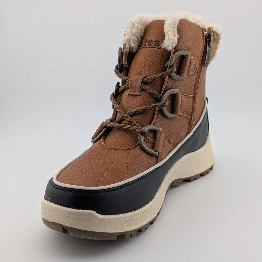 totes Women's Sade Sneaker Boots Waterproof All Weather Winter Boot Chestnut Blk SoleComfort.shoes