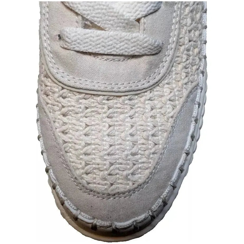 Pre-Owned DREAMPAIRS Size 8.5W Platform Sneakers Woman's Lace Up Creme Cushioned Shoes Dream Pairs