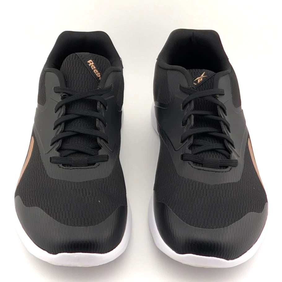 Reebok Stridium Women's Size 7 Black Golden Bronze Athletic Walking Shoe SoleComfort.shoes