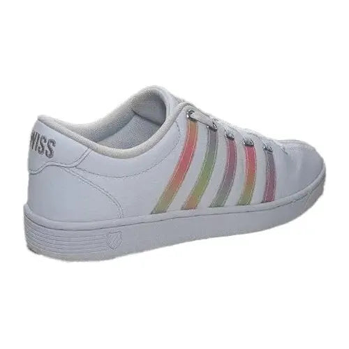 Pre-Owned K-Swiss Women's Court Pro II CMF White Rainbow Athletic Sneakers Womens Size 9.5 K-Swiss