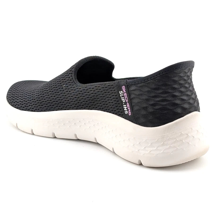 Skechers Women Size 6.5W Go Walk Flex Slip In Black Comfort Shoes 124963W Skechers
